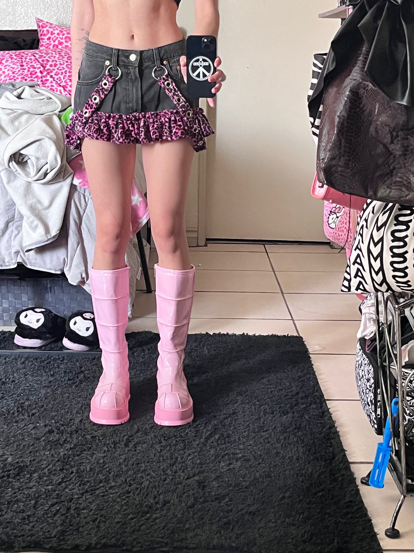 PINK LEOPARD SKIRT