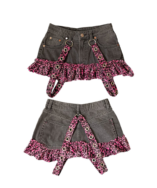 PINK LEOPARD SKIRT